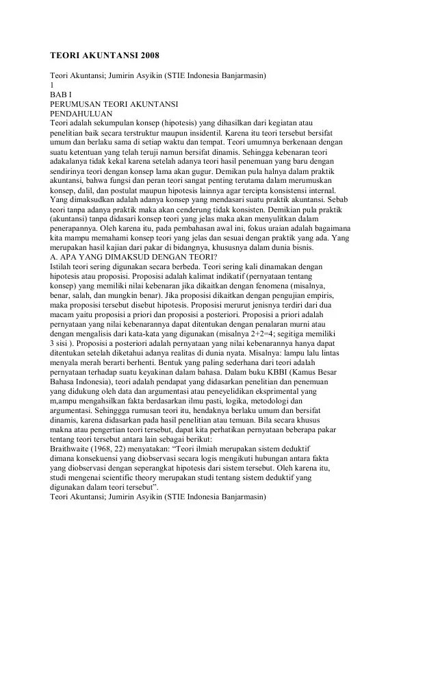 Teori Akuntansi 2008 | PDF