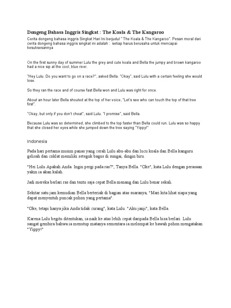 Dongeng Bahasa Inggris Singkat | PDF