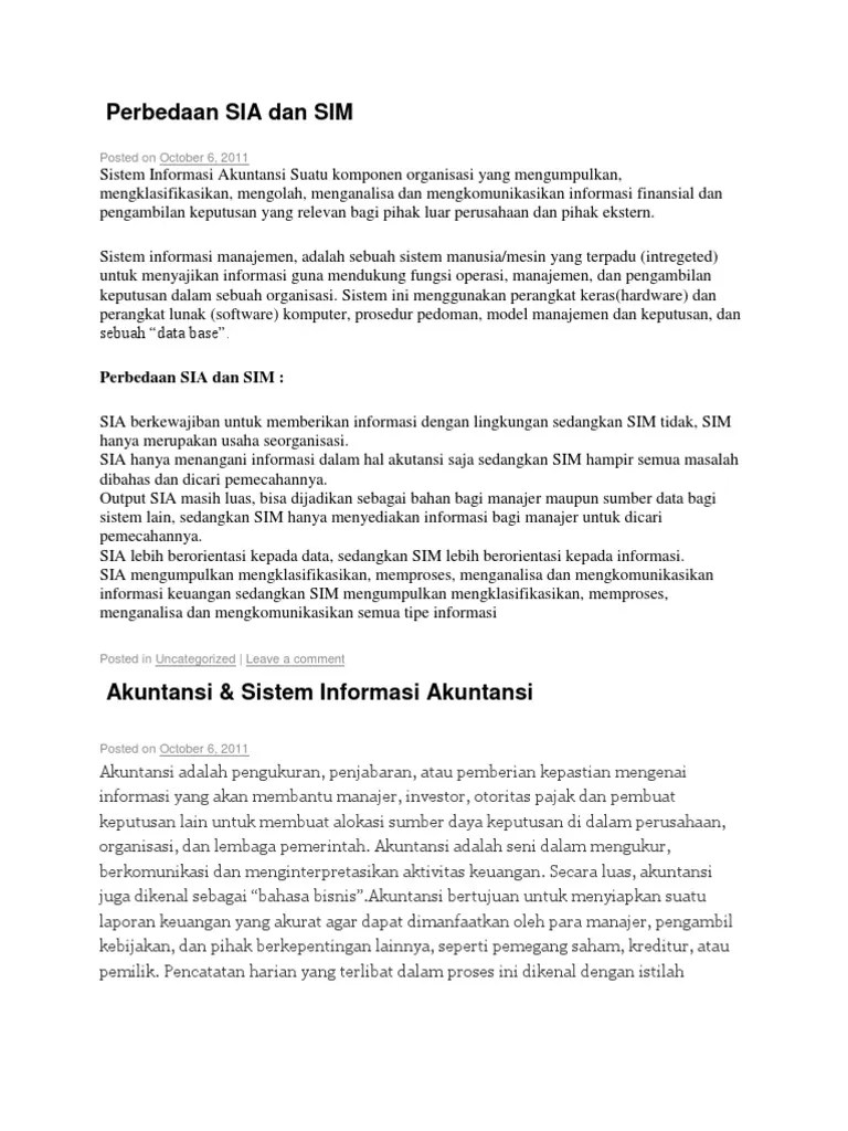 Perbedaan Sistem Akuntansi Dan Sistem Informasi Akuntansi - Berbagai  Perbedaan