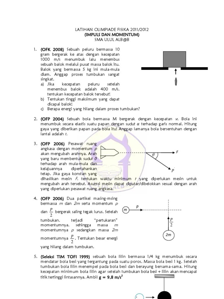 Soal Momentum Dan Impuls Kelas 10