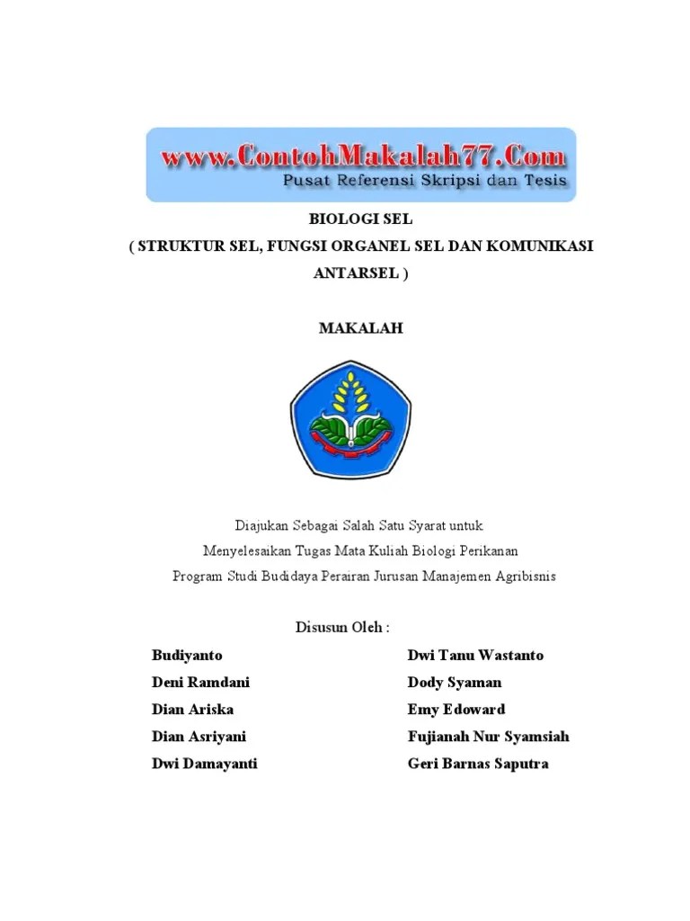 Biologi Sel (Struktur Sel, Fungsi Organel Sel Dan Komunikasi Antarsel) | PDF