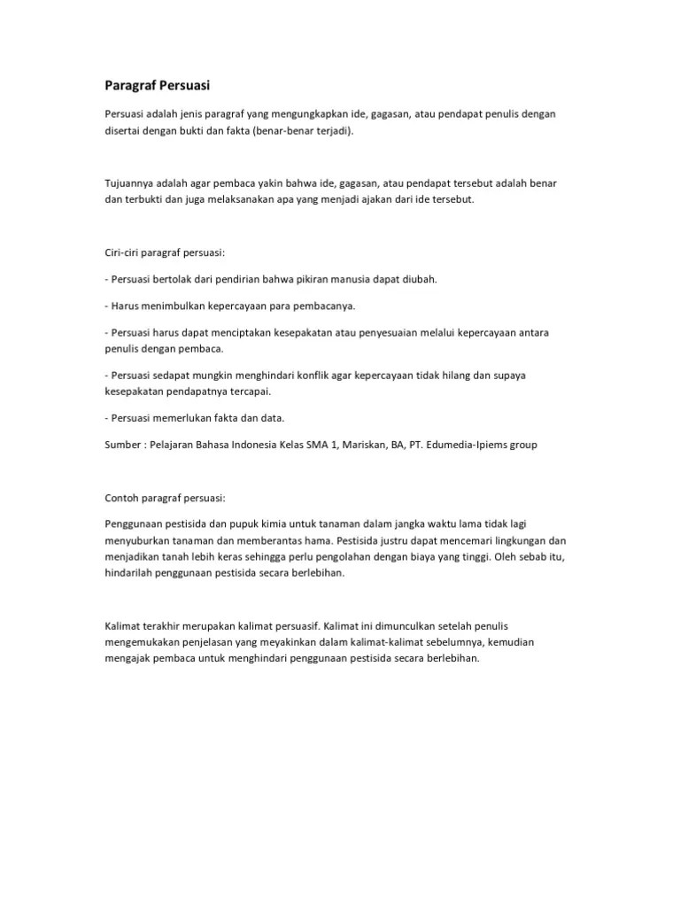 Contoh Paragraf Persuasi Dalam Bahasa Jawa - Barisan Contoh