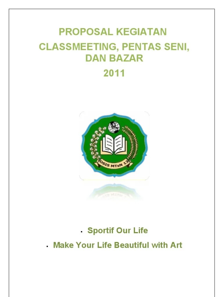 PROPOSAL KEGIATAN Class Meeting Reza. | PDF