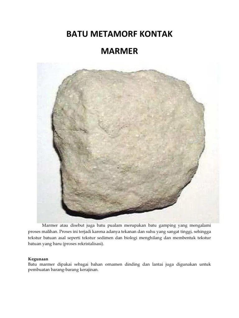 Batu Metamorf Kontak | PDF