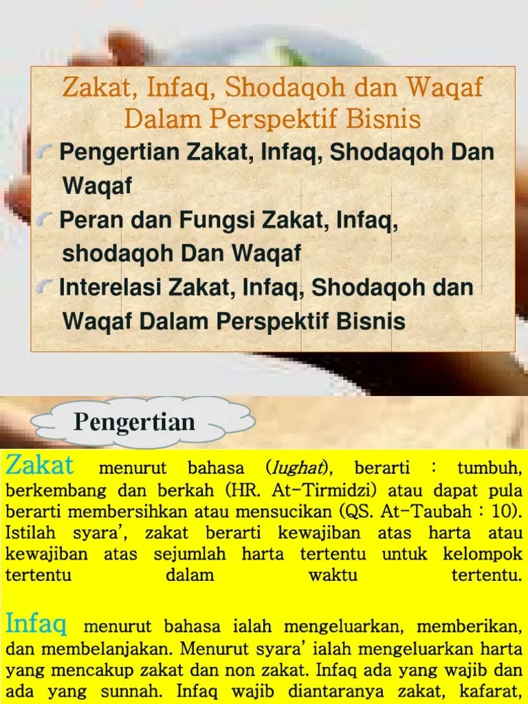 Pengertian Infaq Menurut Bahasa Adalah