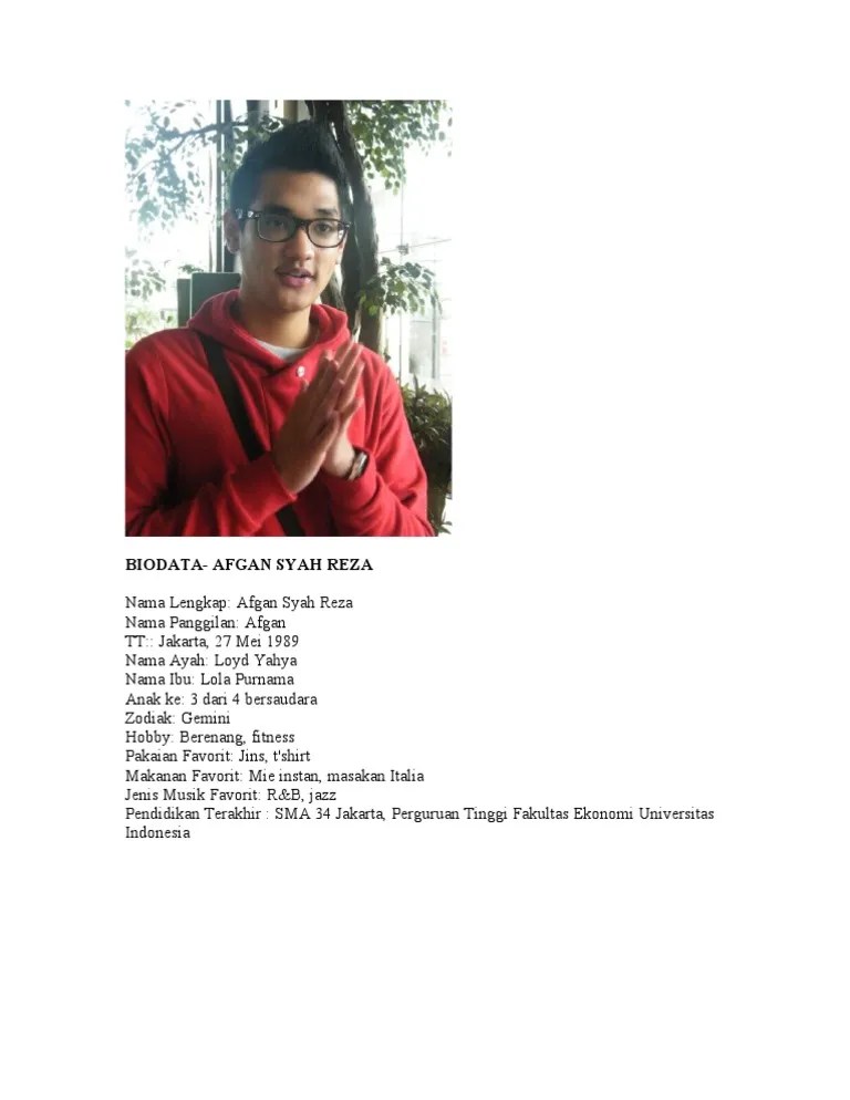 Biodata Afgan