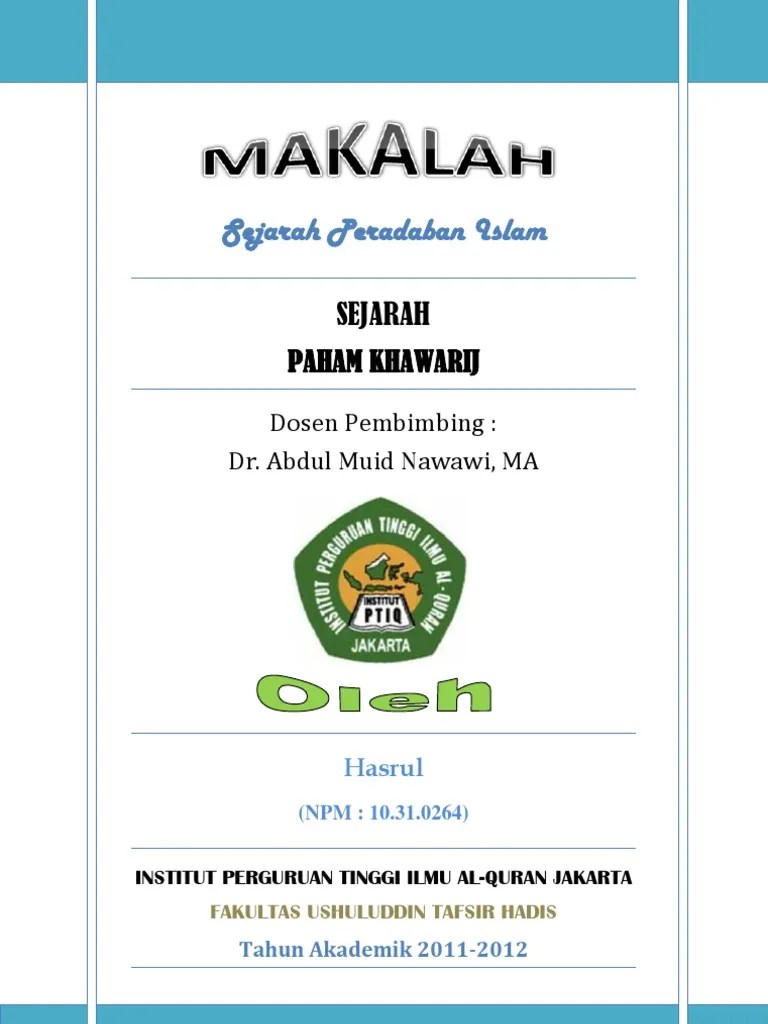 Sejarah Paham Khawarij PDF | PDF