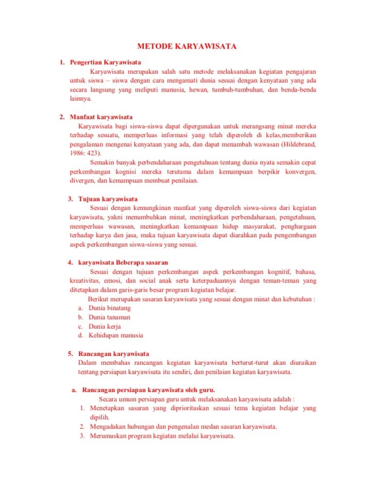 Ringkasan Karyawisata | PDF