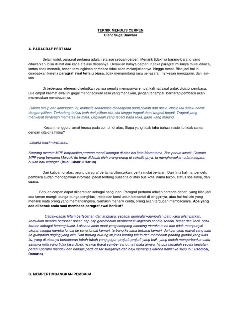Teknik Menulis Cerpen | PDF