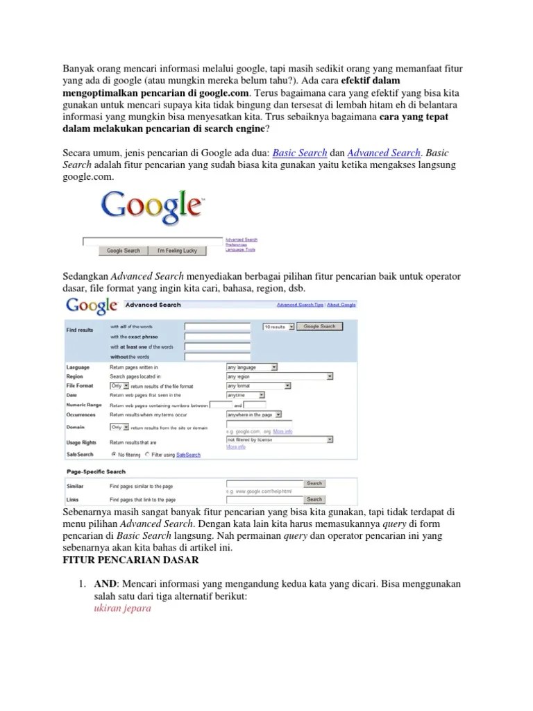 Cara Mencari Literatur Di Internet | PDF