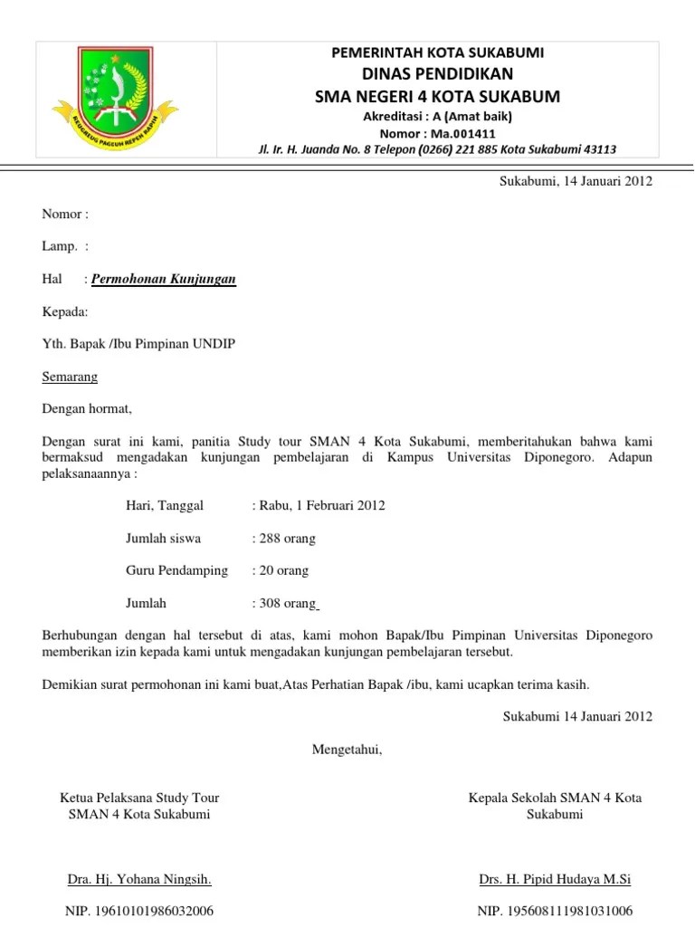 Surat Kunjungan | PDF