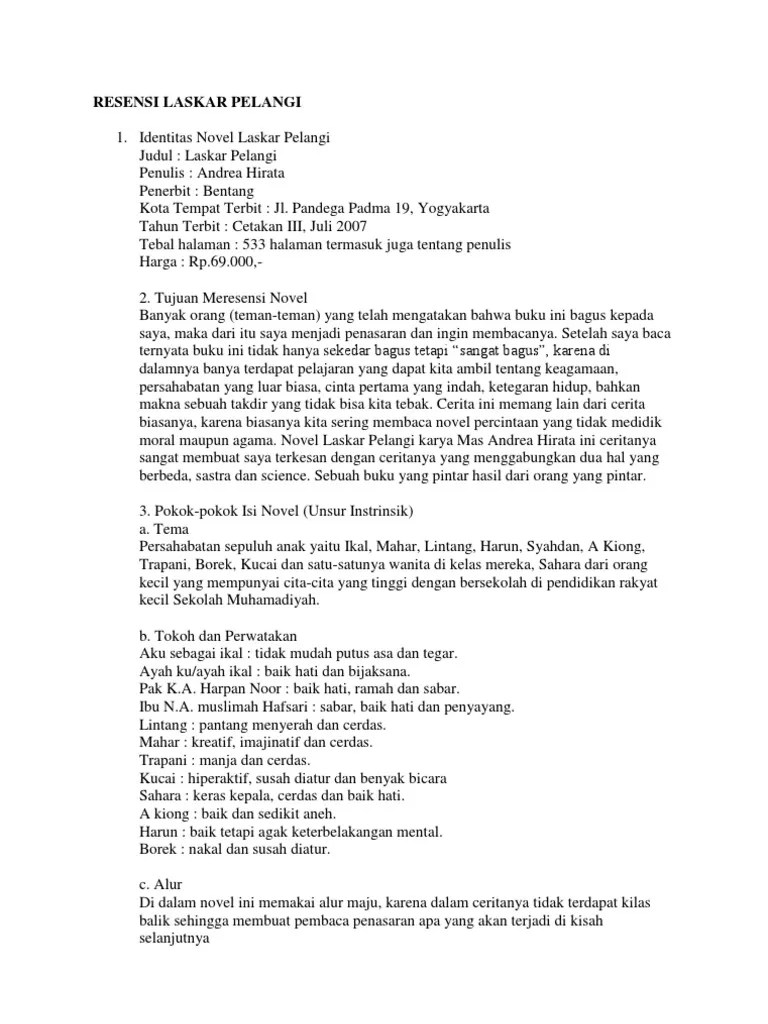 Resensi Laskar Pelangi | PDF