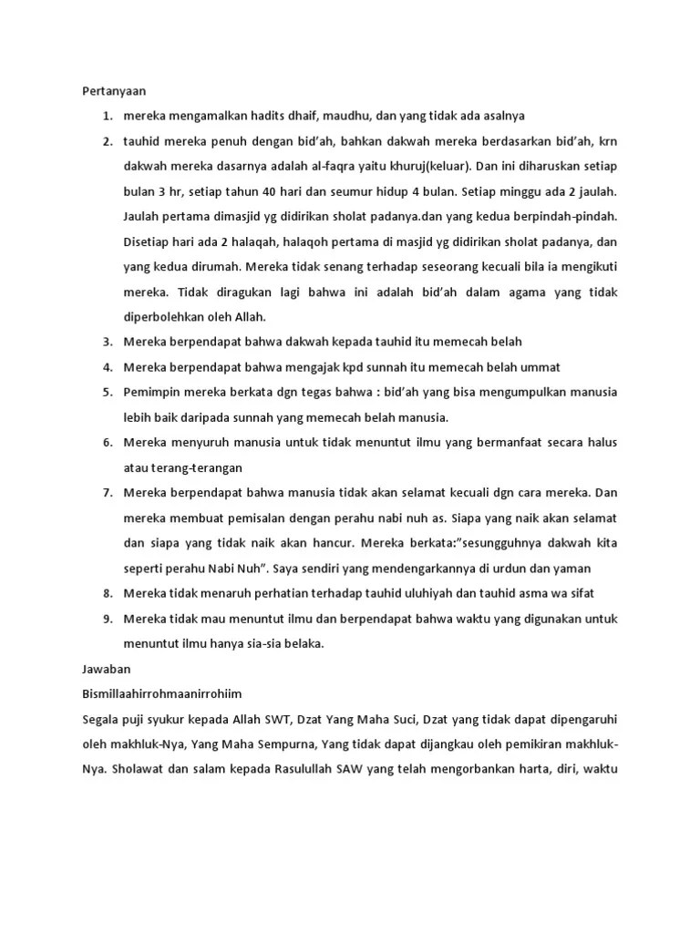 9 Pertanyaan Dan Jawaban | PDF