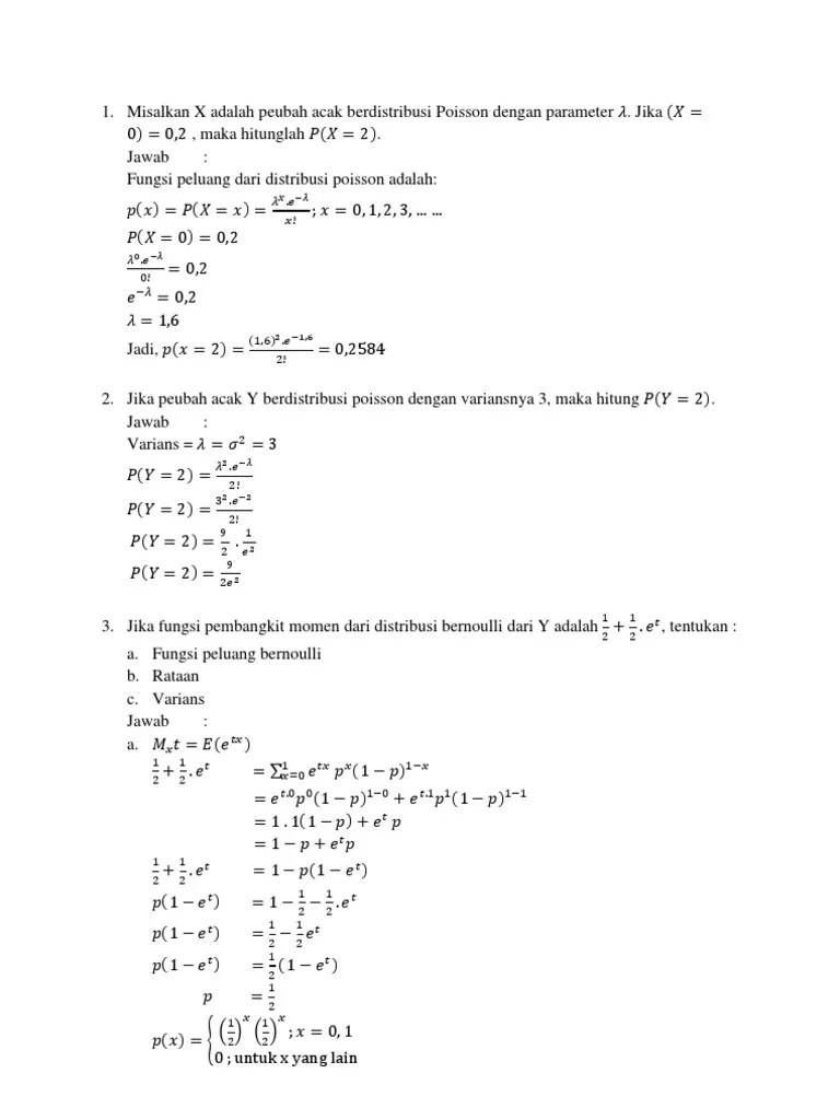Contoh Soal Probabilitas Kuliah
