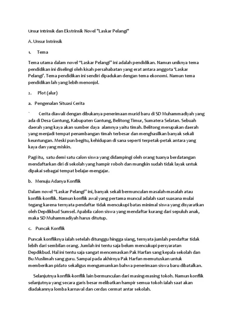 Unsur Intrinsik Dan Ekstrinsik Laskar Pelangi – Sekali