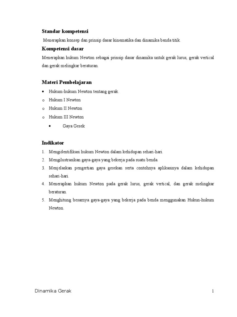 Dinamika Gerak | PDF