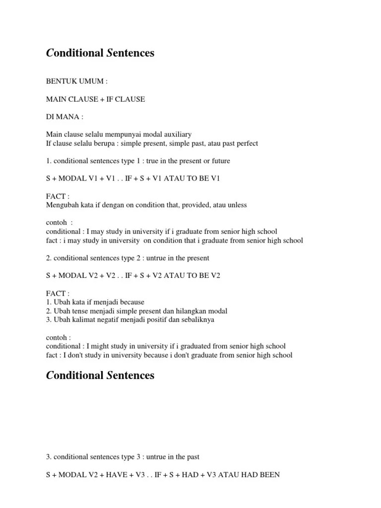 Contoh Soal Conditional Sentence Pilihan Ganda Beserta Jawaban - Revisi Id