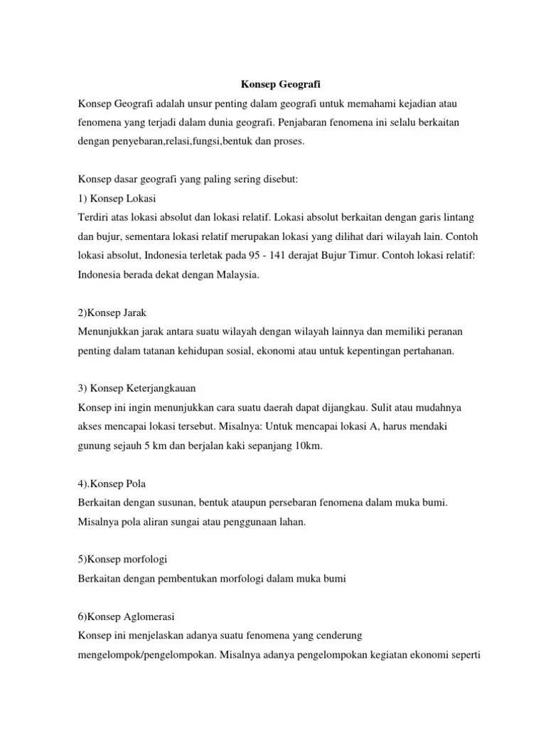 Konsep Geografi | PDF