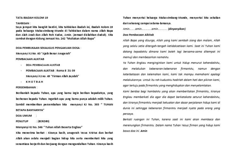 Mc Ibadah Penghiburan – Beinyu.com