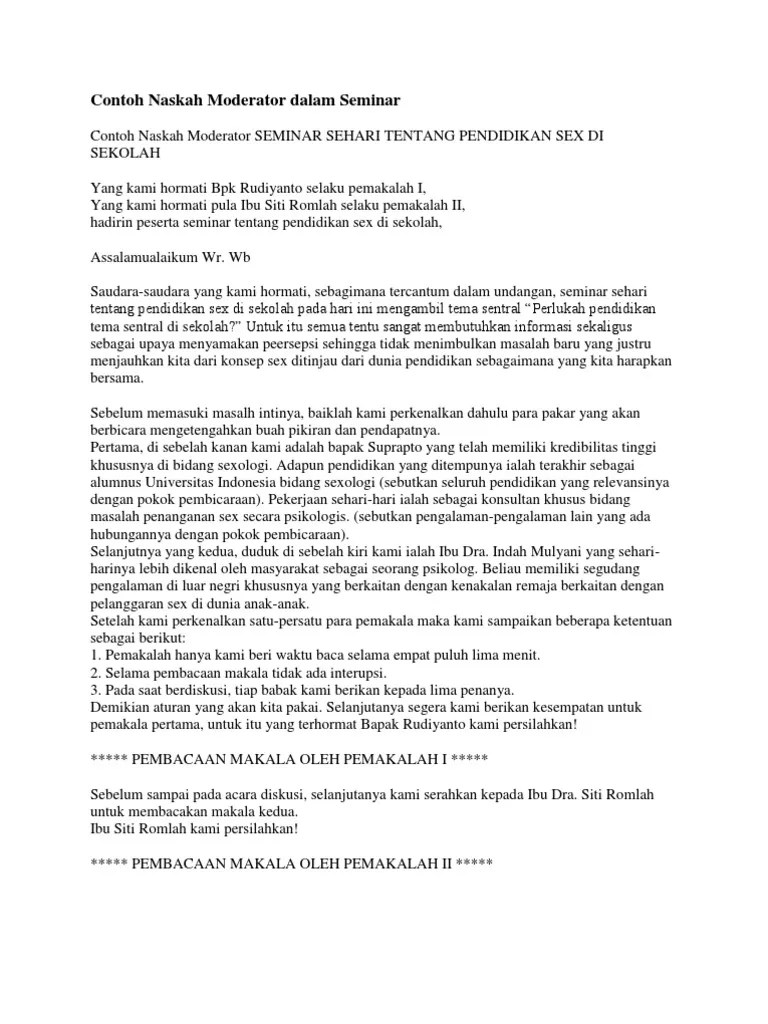 Teks Moderator Seminar – Beinyu.com