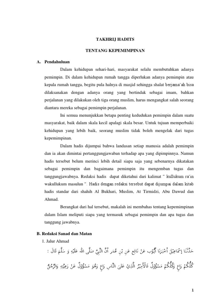 Hadis Tentang Kepemimpinan Kepala Sekolah - Gambar Islami