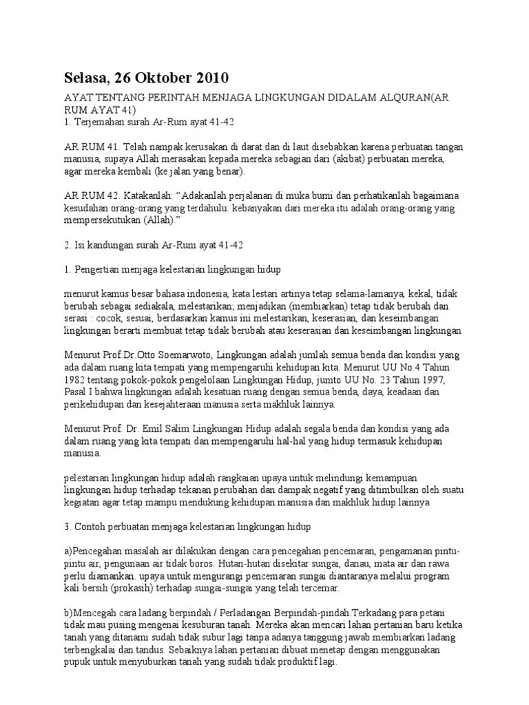 Isi Kandungan Surat Ar Rum Ayat 41 42 – Python