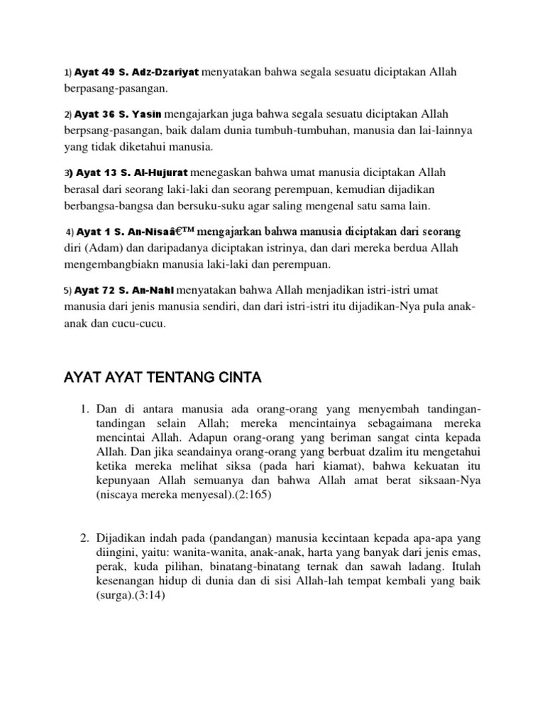 Ayat Al-Qur&rsquo;an Pernikahan