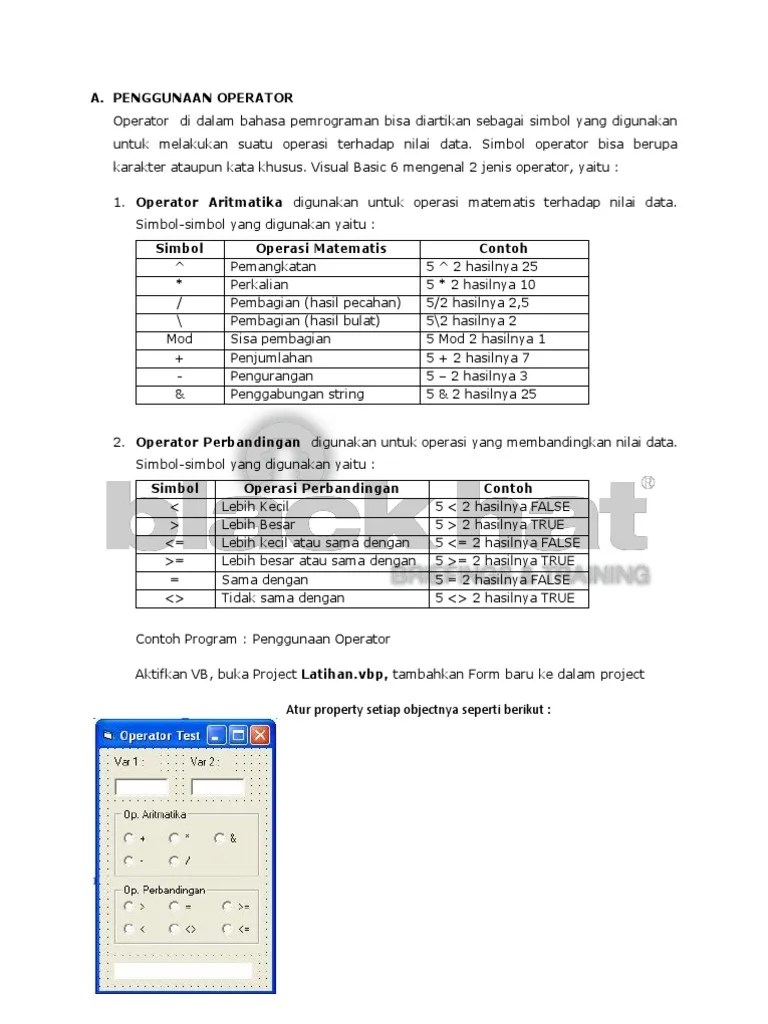 Penggunaan Operator | PDF
