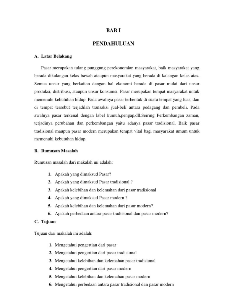 Pasar Tradisional Dan Pasar Modern | PDF