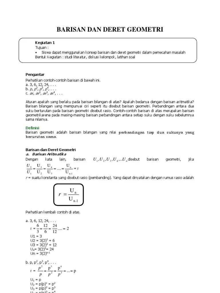 Barisan Dan Deret Geometri | PDF