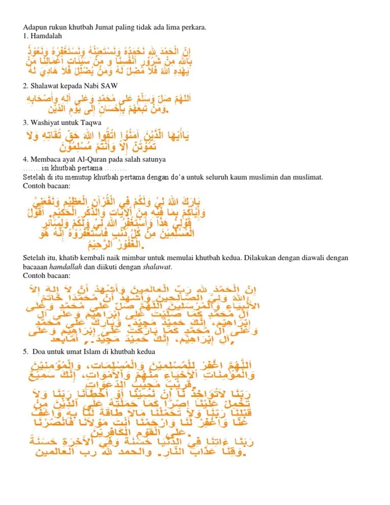 Rukun Khutbah Jumat | PDF