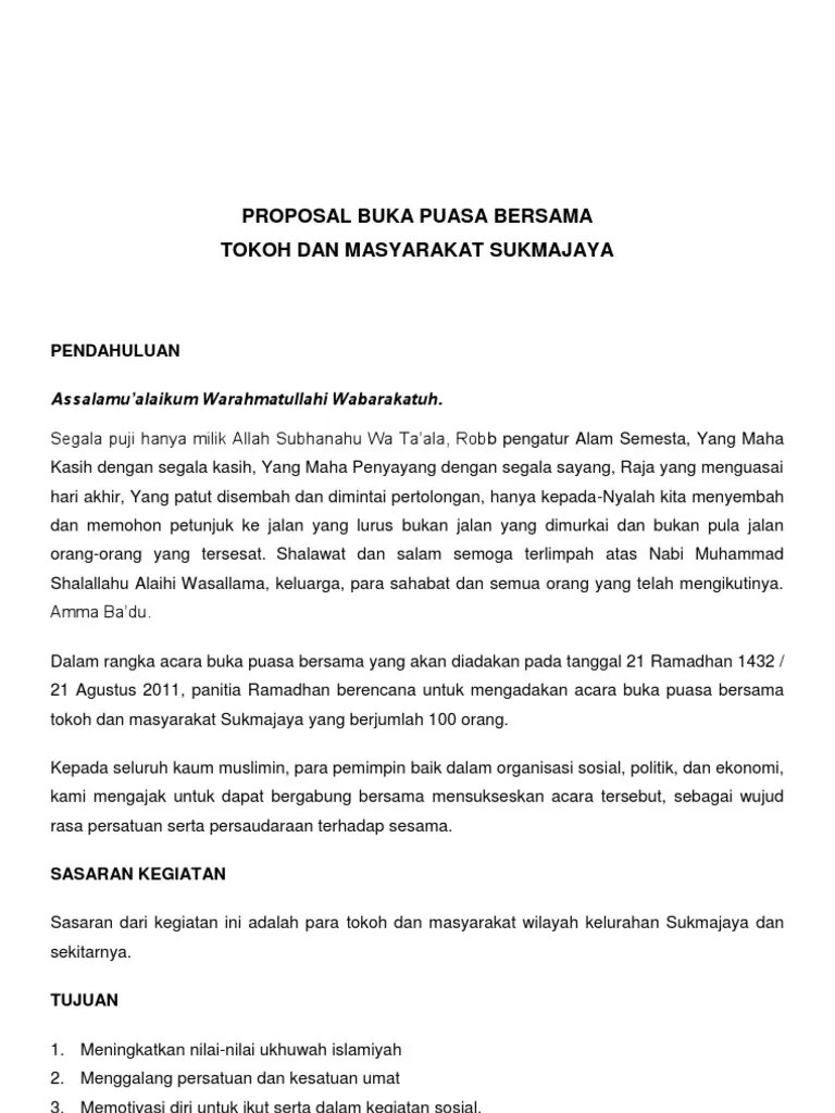 Proposal Buka Puasa Bersama | PDF