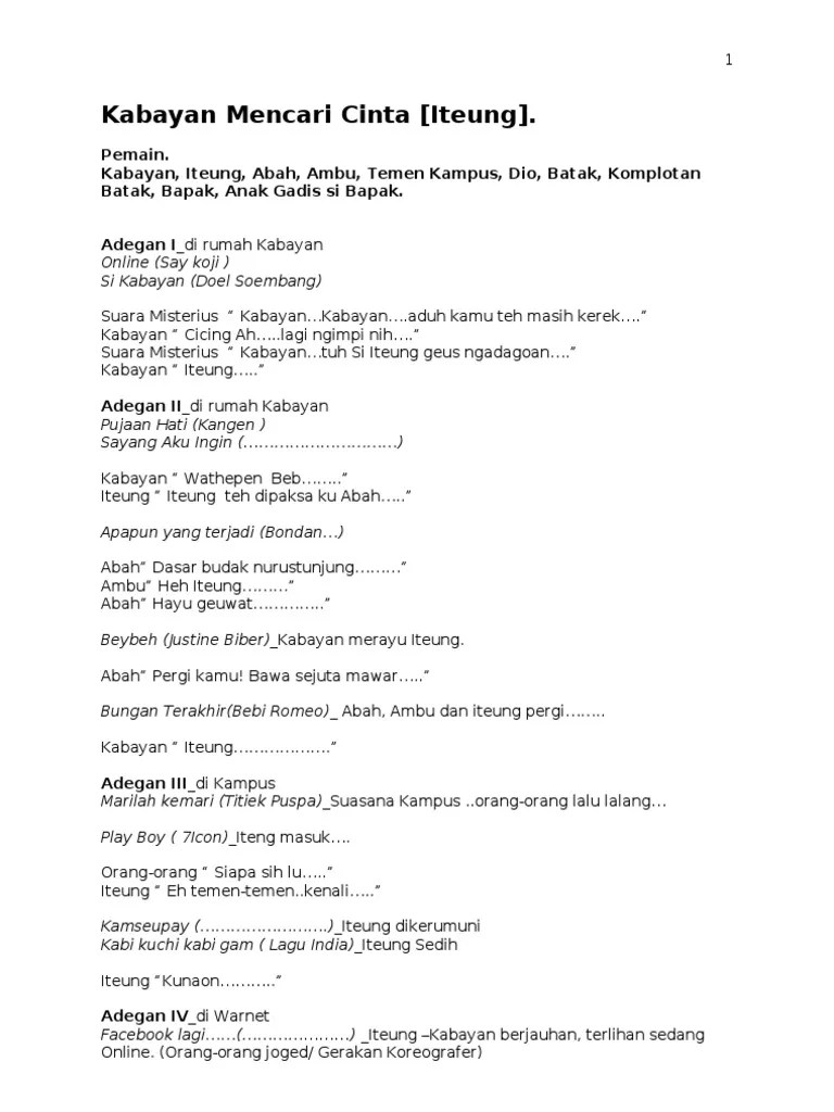 Naskah Drama Si Kabayan Dalam Bahasa Sunda – Rasanya