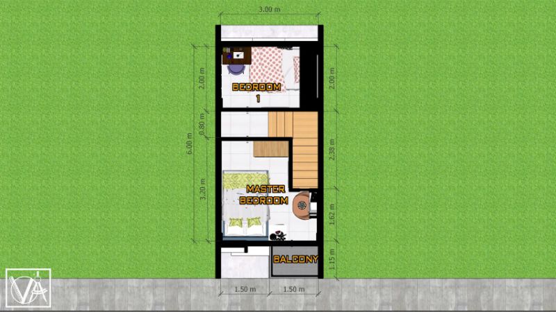 9 Denah dan Desain Rumah Kecil Kurang dari 20 Meter Persegi