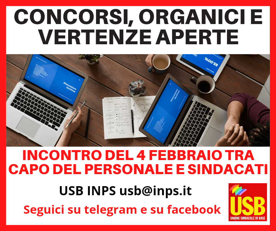 Usb Pubblico Impiego - Inps: Concorsi, Organici E Vertenze Aperte Incontro Del 4 Febbraio Tra Capo Del Personale E Sindacati 788_x_940_png