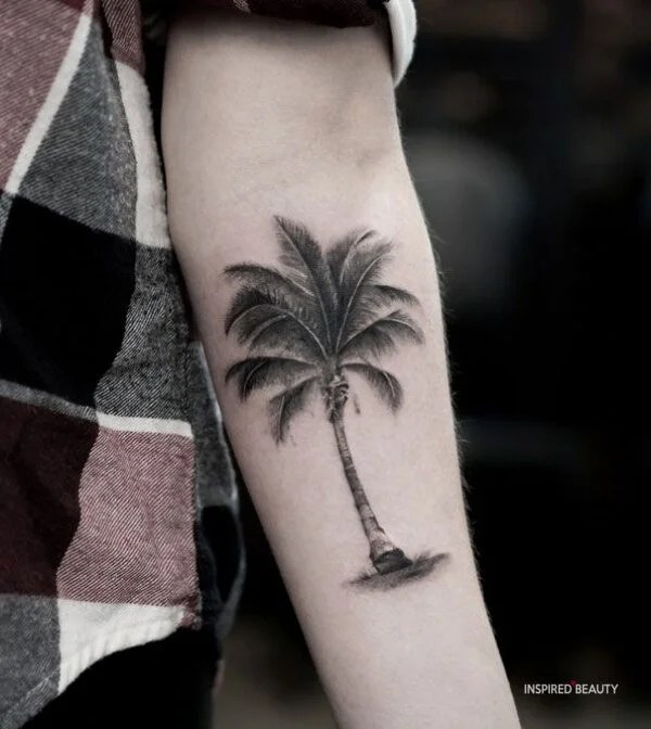 Small Palm Tree Tattoo Ideas For Women - Inspired Beauty 672_x_600_jpg