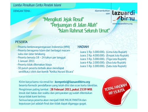 Lomba Penulisan Cerpen Islami | Inueds&rsquo;s Blog