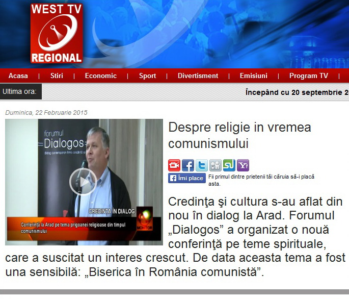 West Tv Despre Religie In Vremea Comunismului Istorie Evanghelica