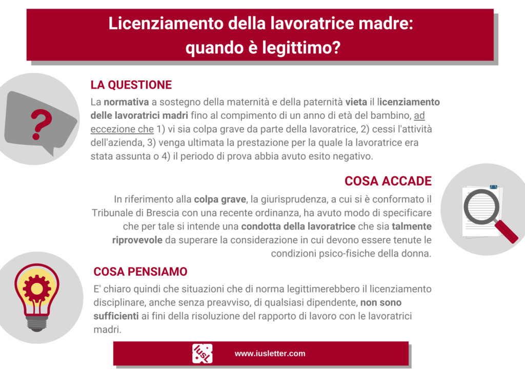 La Scala Società Tra Avvocati - Licenziamento Della Lavoratrice Madre: Quando È Legittimo? 724_x_1024_png