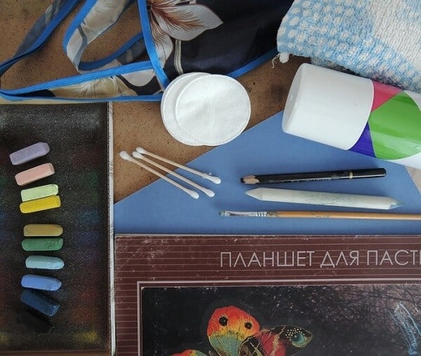 как нарисовать мелками на бумаге