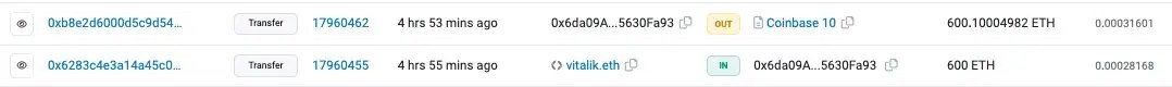 Vitalik Buterin crée l&rsquo;émoi en transférant 1 million de dollars en ethers (ETH)
