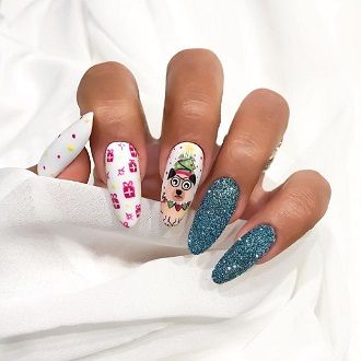 нарисованный макет ногтей