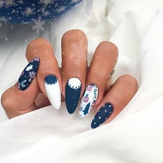 нарисованный макет ногтей