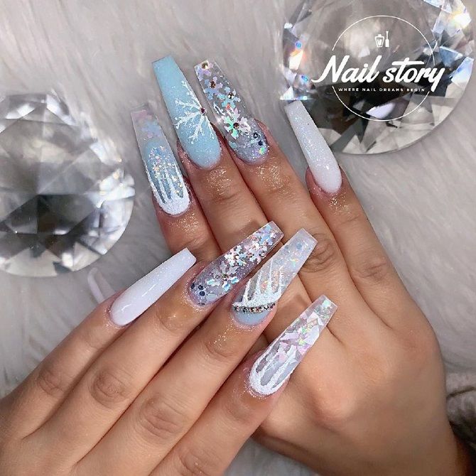 нарисованный макет ногтей