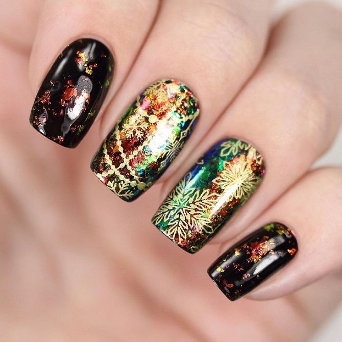 нарисованный макет ногтей