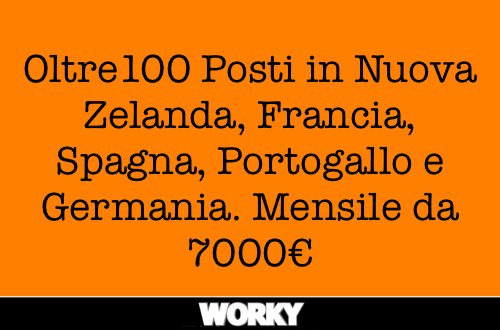 100 Posti In Nuova Zelanda, Francia, Spagna, Portogallo E Germania. Mensile Da 7000 Euro In... 330_x_500_jpg