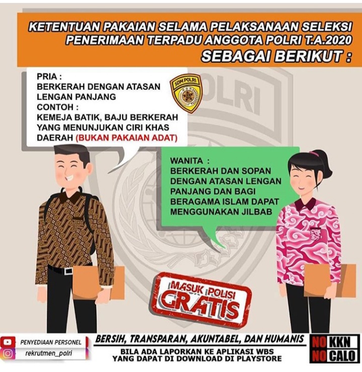 BERBEDA DARI BIASANYA PARA PENDAFTAR POLRI MENGGUNAKAN PAKAIAN BATIK –  Jurnal Bandung Raya