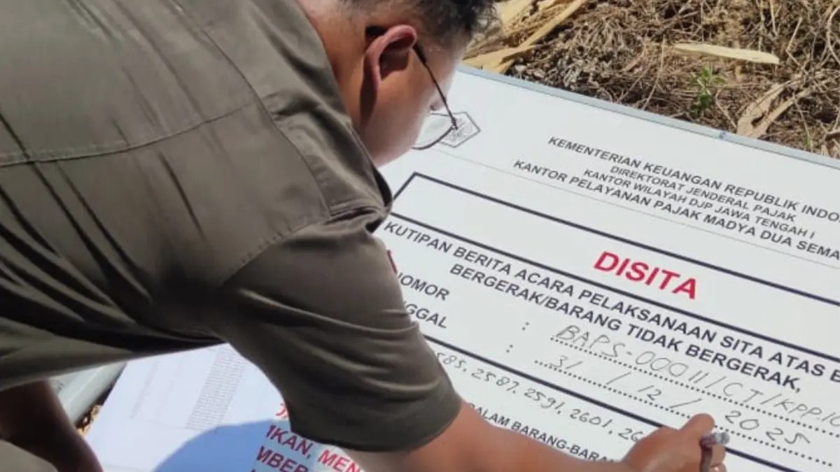 Tunggak Pajak Rp16 Miliar, Tanah 5 Hektar Milik Wajib Pajak di Semarang Disita