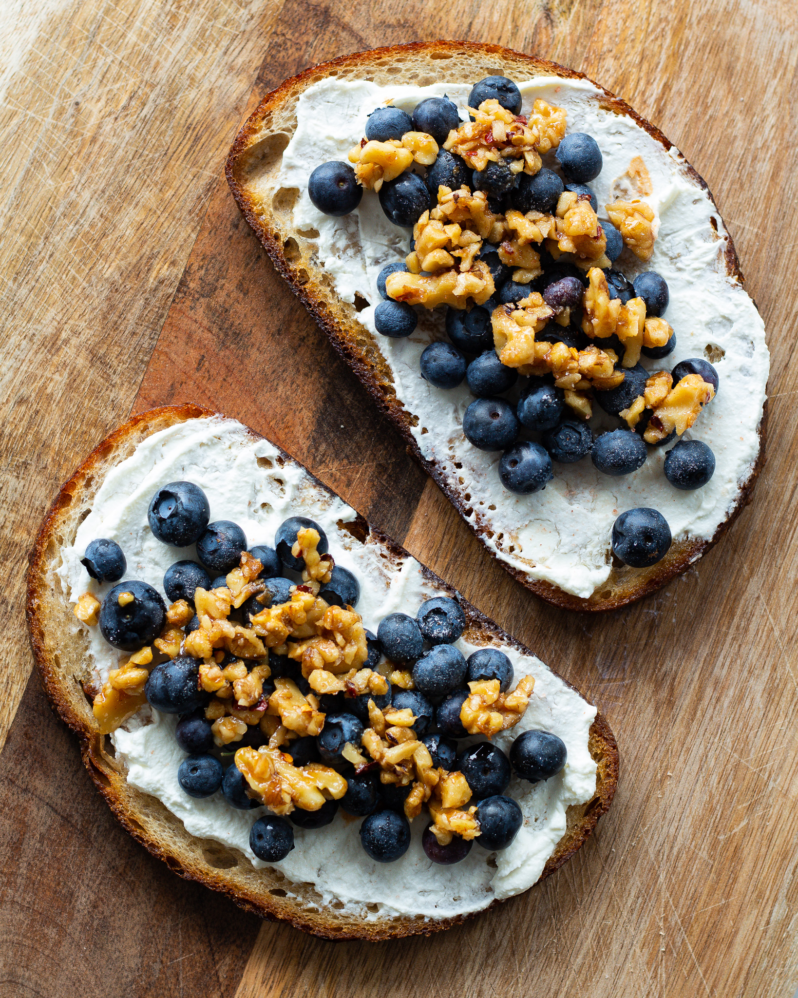 Blueberry ricotta toast