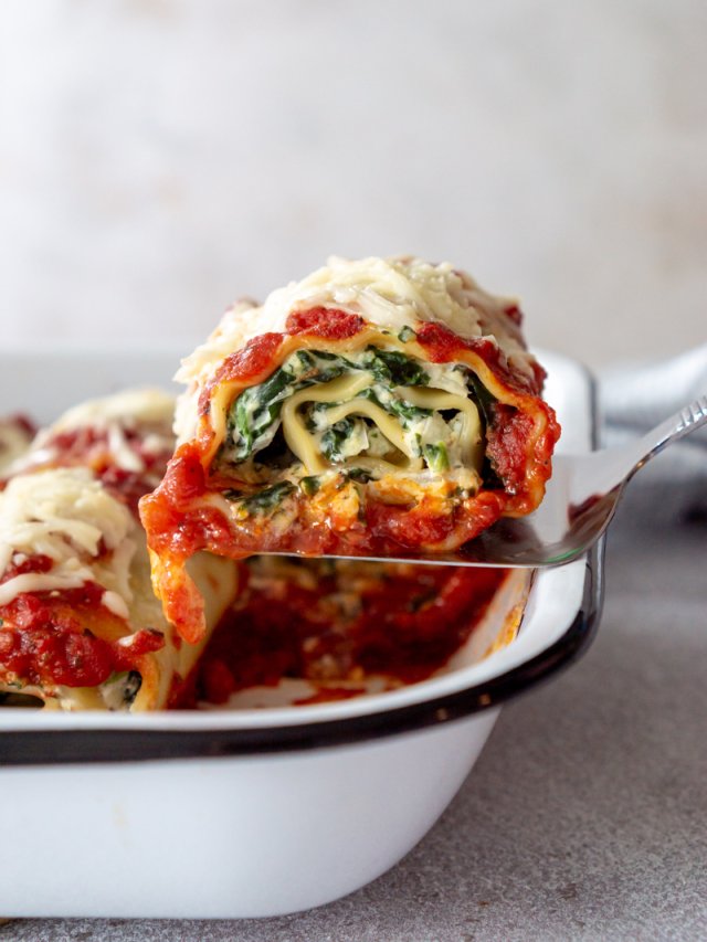 Spinach Lasagna Rolls
